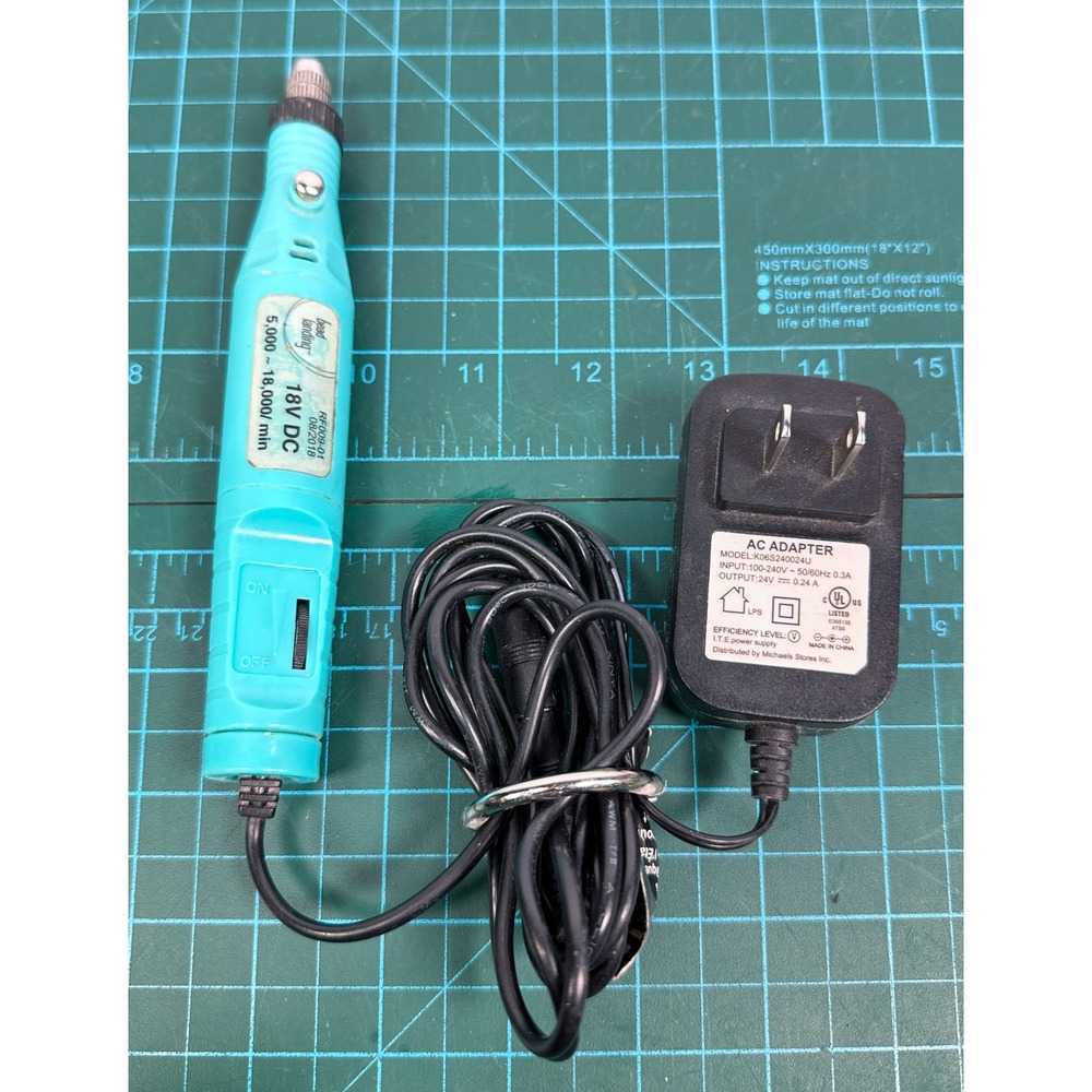 Bead Landing RF009-01 Rotary Tool Variable Speed 18V DC Teal Jewelry Crafting